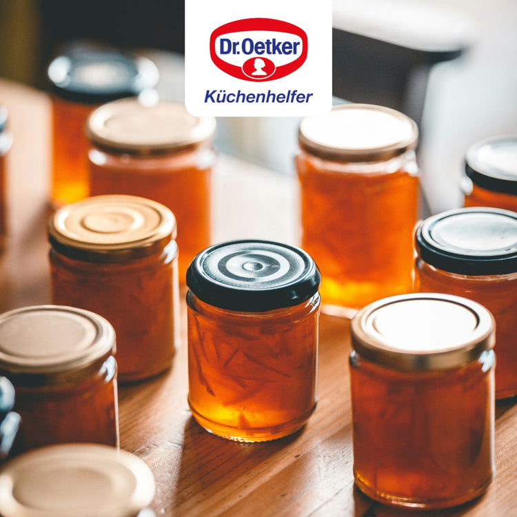 2 ustensiles pour confiture avec pince à bocaux et entonnoir Dr Oetker