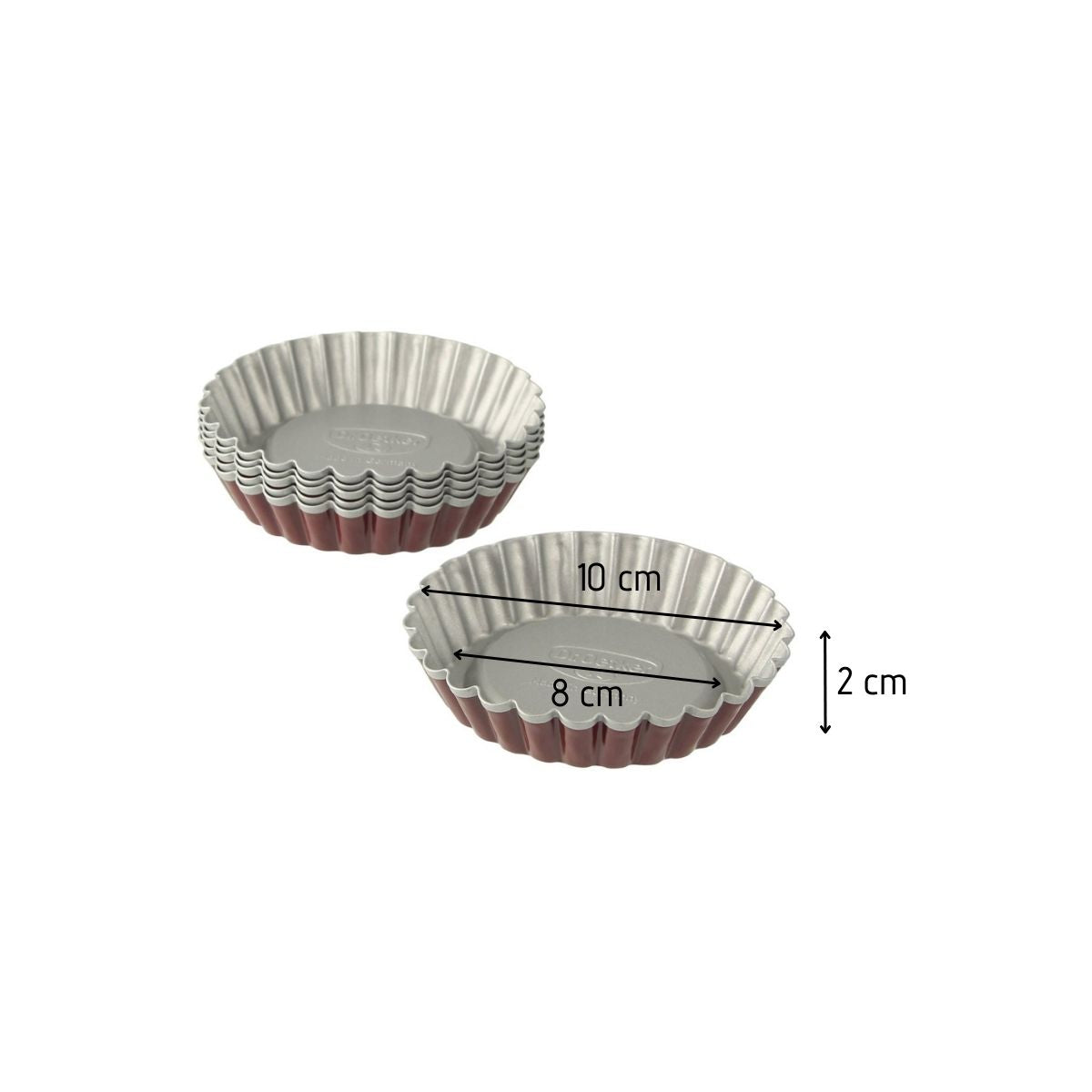 Lot de 6 moules à tartelettes 10 cm Dr.Oetker