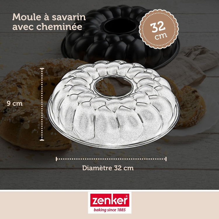 Lot de 2 moules à gâteaux 32/32 cm en acier Black mettallic Black mettallic Zenker  Black mettallic