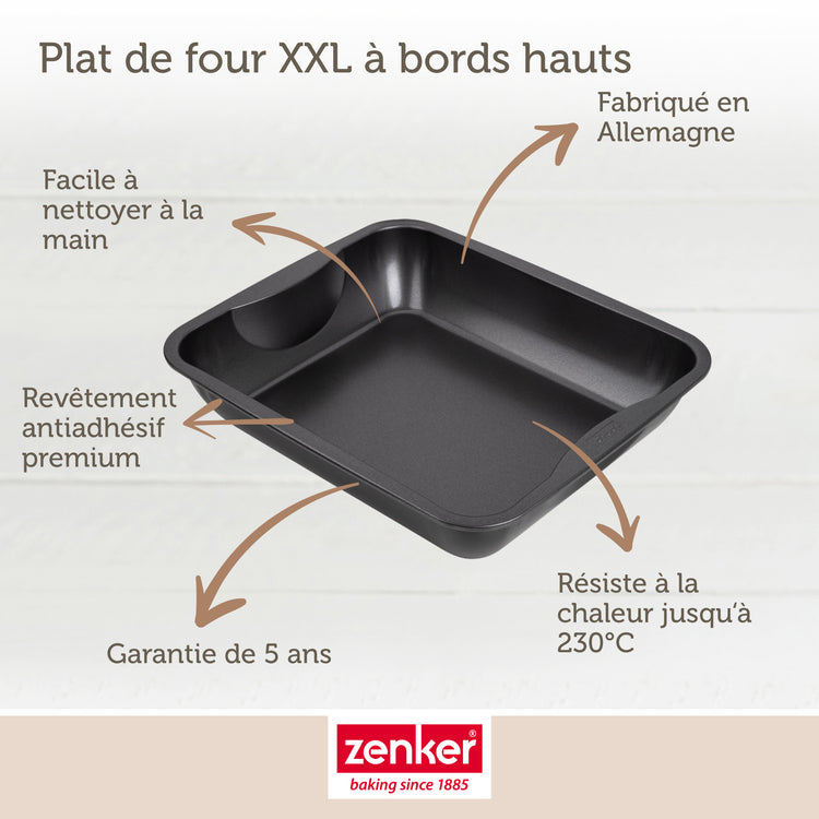 Ensemble de 2 Plats à four XXL rectangle 40 x 34 cm Zenker Spécial Cooking