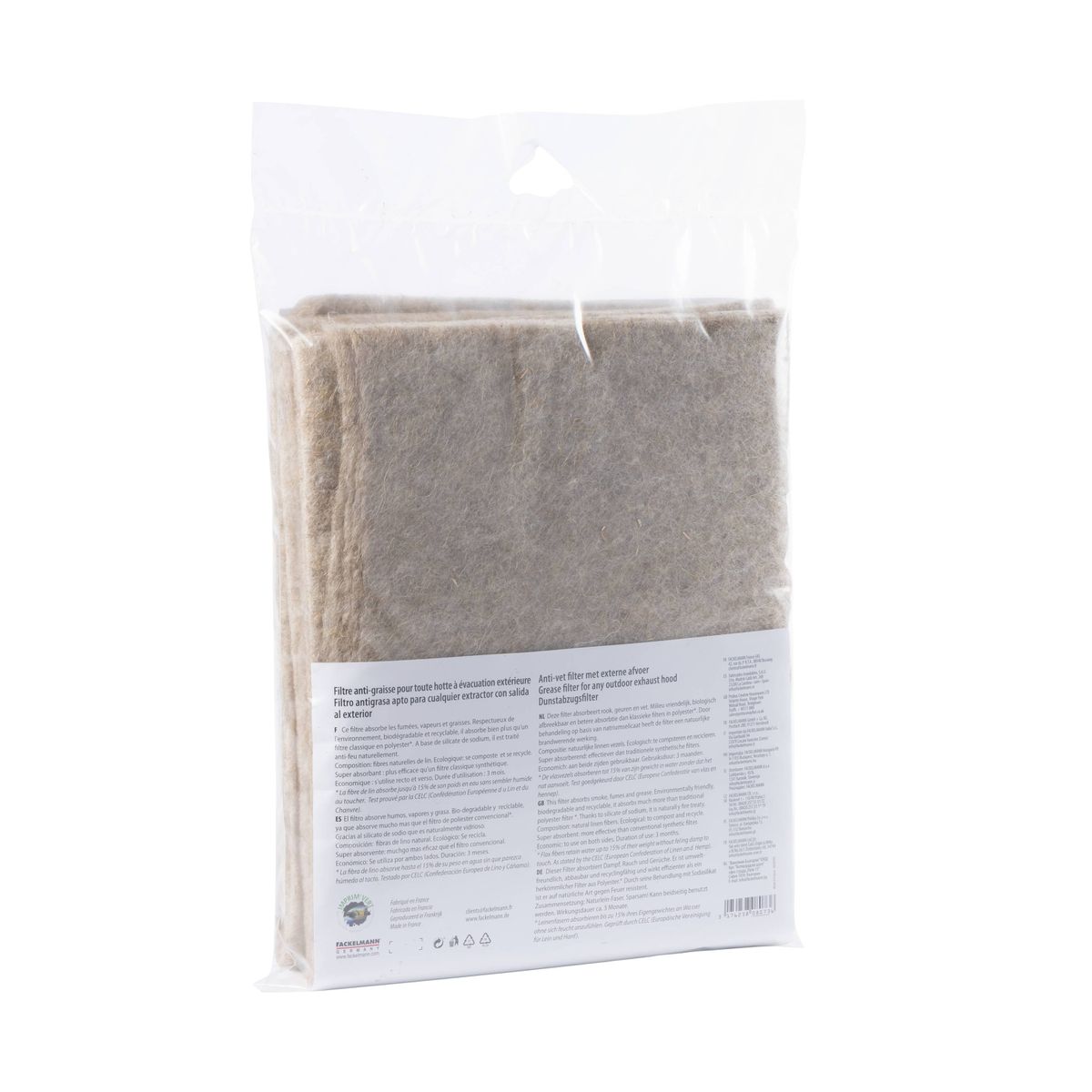 Filtre pour hotte naturel en lin Fackelmann Accessoires hotte et friture
