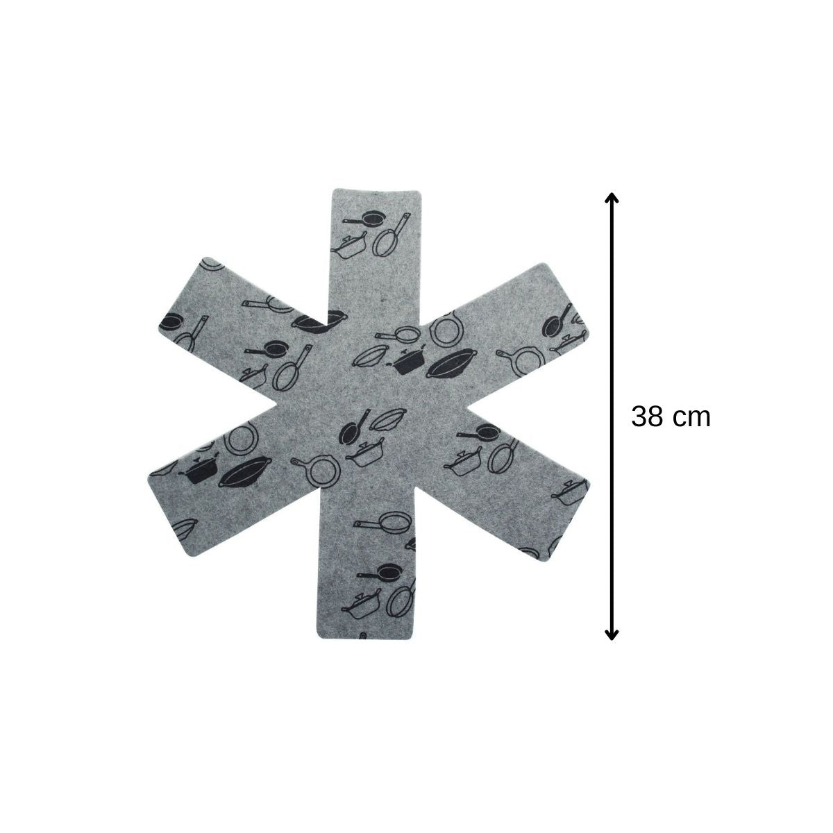 Lot de 2 protections de poêles en feutrine 38 cm Fackelmann
