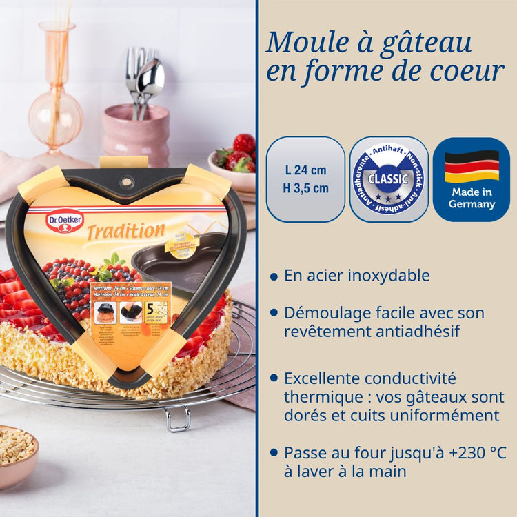 Moule à gâteau cœur Dr Oetker Tradition