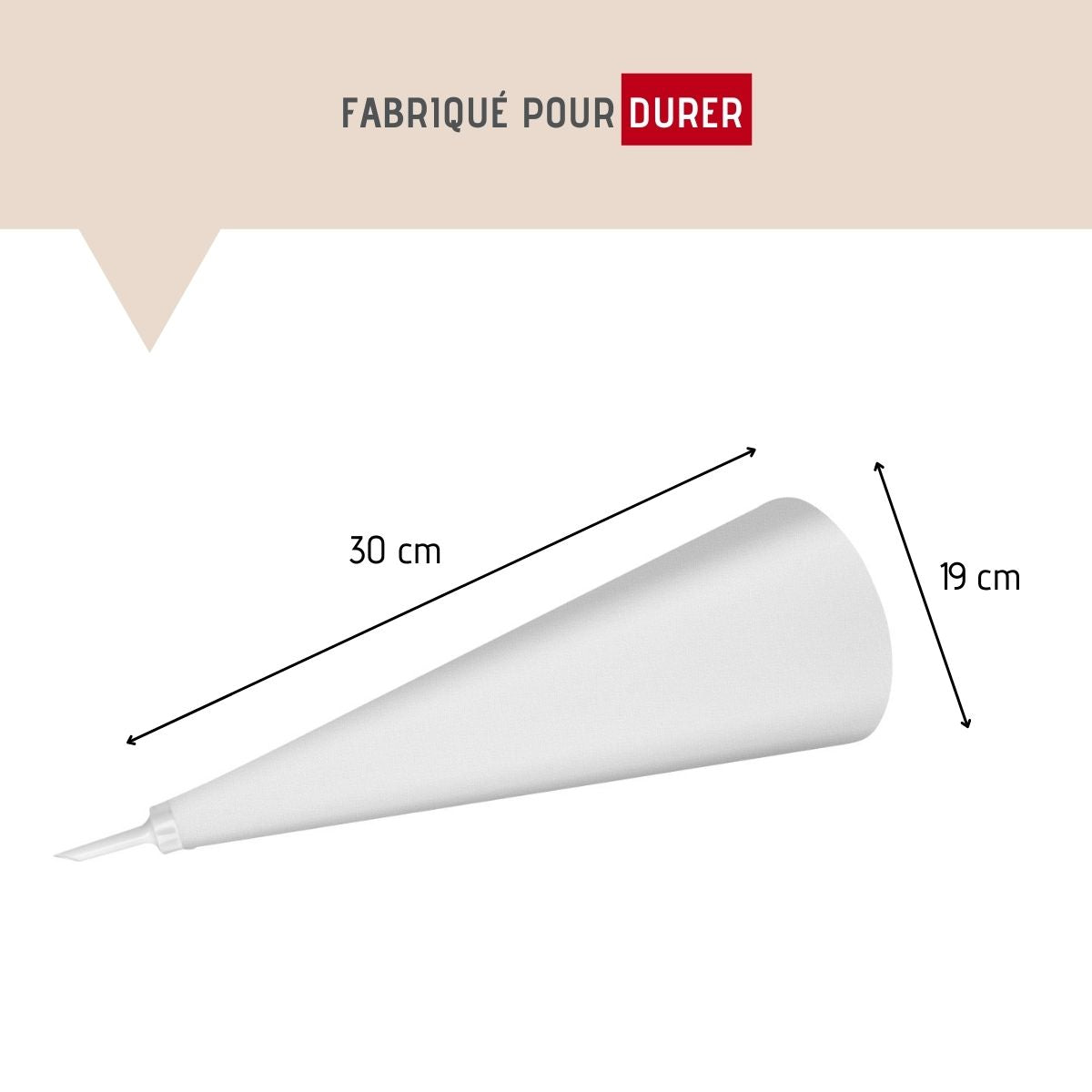 Poche à douille en coton et 4 douilles en plastique FM Professional Pâtisserie