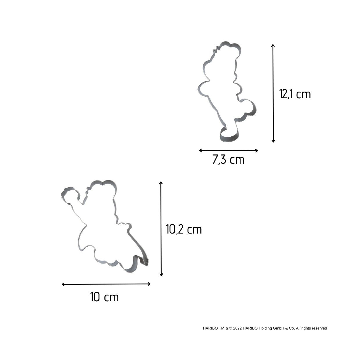Lot de 2 emporte-pièces en inox motif ourson doré Zenker Haribo