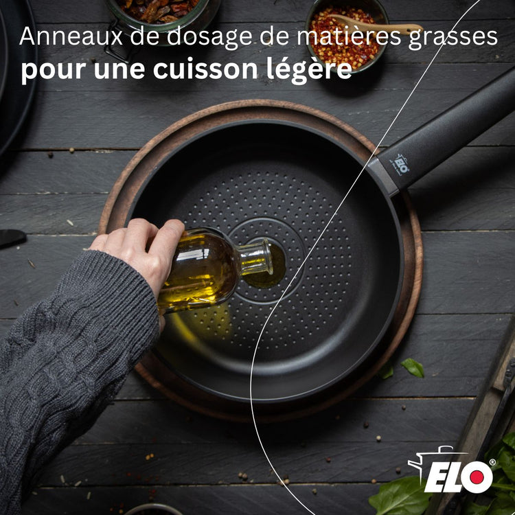 Wok 24 cm antiadhésif sans PFAS Elo Smart Wave