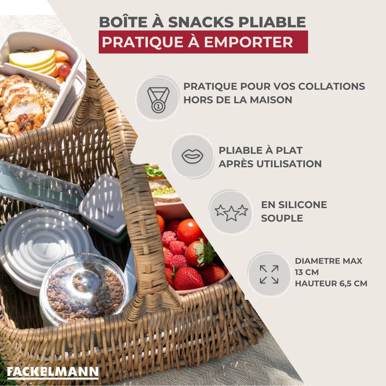 Lot de 1 boîte hermétique 13 cl avec 3 boîtes à sauce Fackelmann Storage
