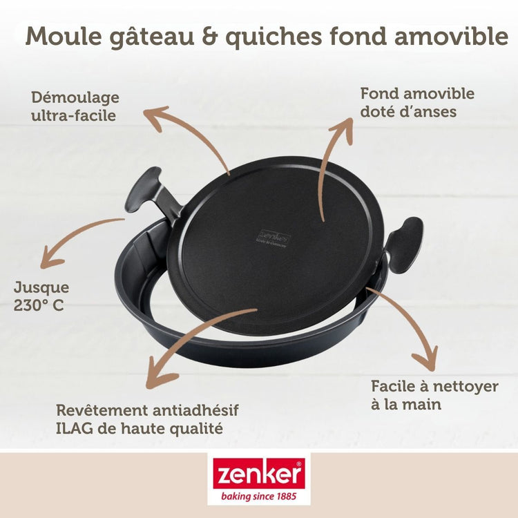 Set de 4 ustensiles de pâtisserie moule à gâteaux bol et spatule Black mettallic Black mettallic Zenker  Black mettallic