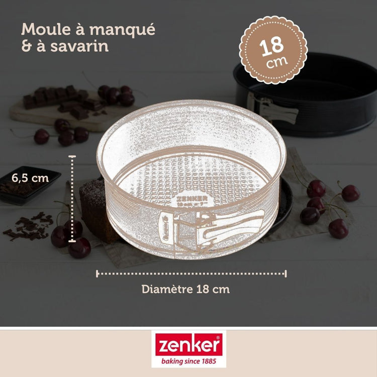 Set de 4 ustensiles de pâtisserie moule à manqué bols et spatule Black mettallic Black mettallic Zenker  Black mettallic