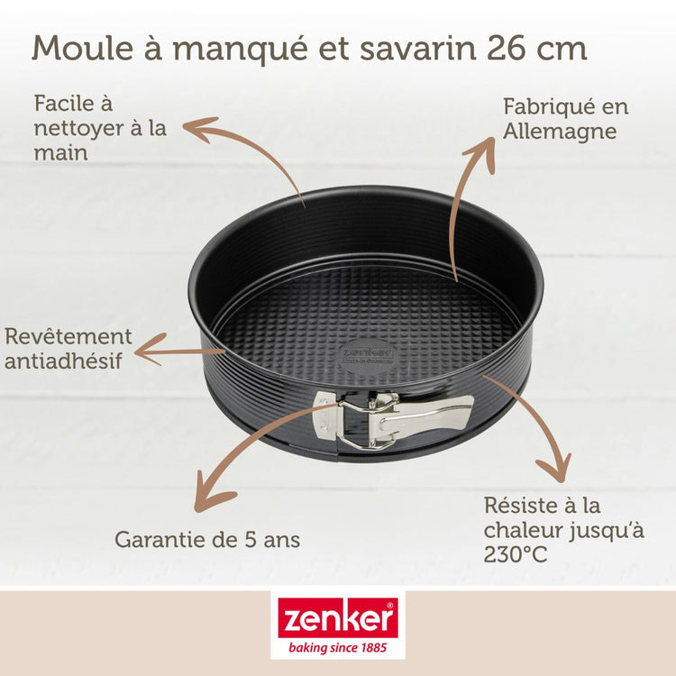 Set de 4 ustensiles de pâtisserie moule à gâteaux bol et spatule Black metallic Black mettallic Zenker  Black mettallic