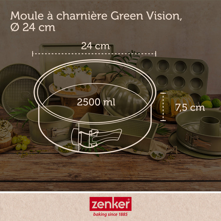 Set de 4 ustensiles de pâtisserie moule à manqué 2 bols et spatule Zenker Green Vision