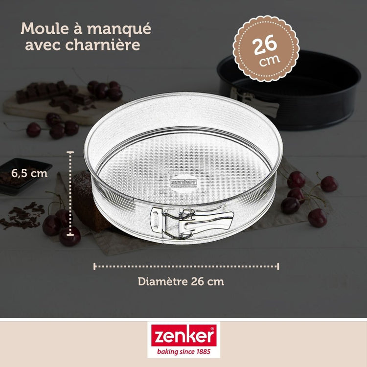 Set de 5 ustensiles de pâtisserie moule à manqué bol à mixer spatule et verre doseur Black metallic Black mettallic Zenker  Black mettallic