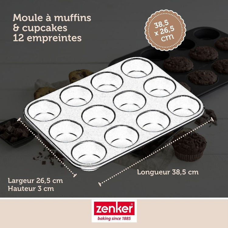 Set de 5 ustensiles de pâtisserie moule à gâteaux bol spatule et verre doseur Black metallic Black mettallic Zenker  Black mettallic