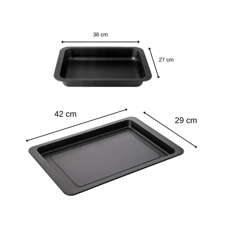 Ensemble de 2 plats de four rectangulaires 42 x 29 cm et 36 x 27 cm Zenker Special Countries
