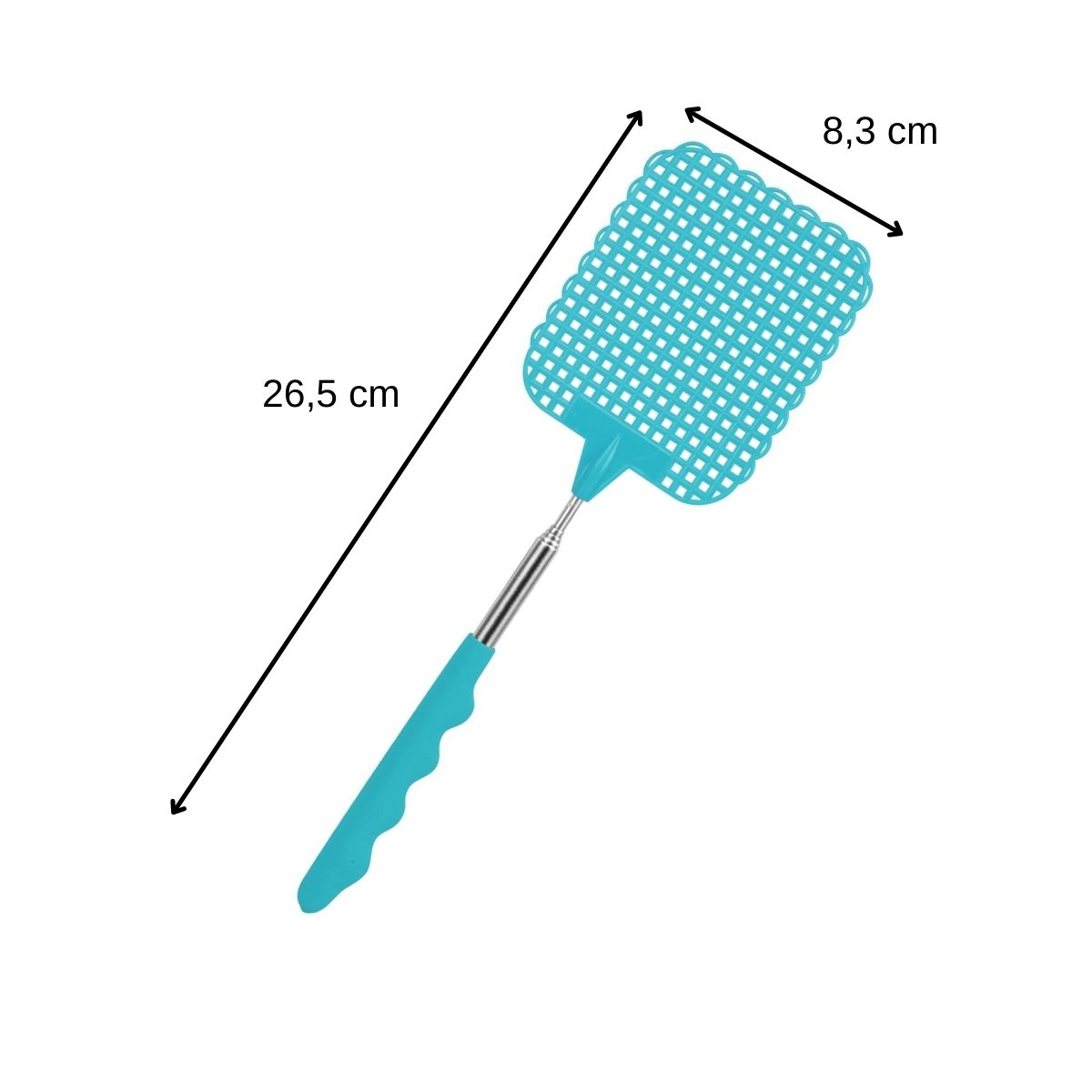 Lot de 3 tapettes à mouche avec manche télescopique Fackelmann Tecno