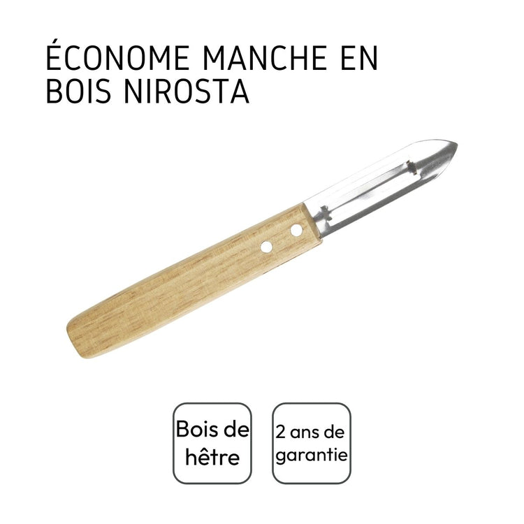 Ensemble de 2 Eplucheurs Econome Nature 16 cm Nirosta