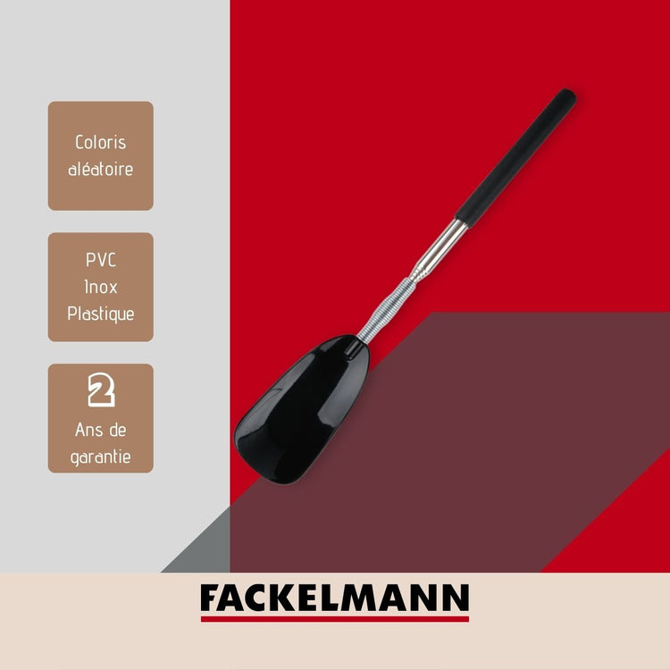 Ensemble de 2 Chausses pieds télescopique 26,5 à 66,4 cm gris ou noir Fackelmann Tecno