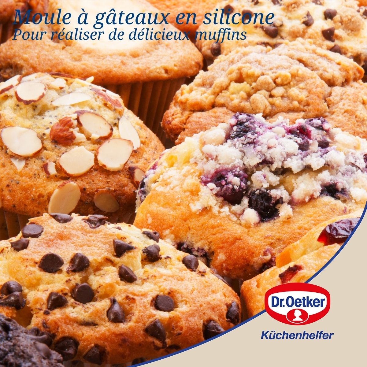 Moule à muffins 6 empreintes Dr.Oetker Silicone