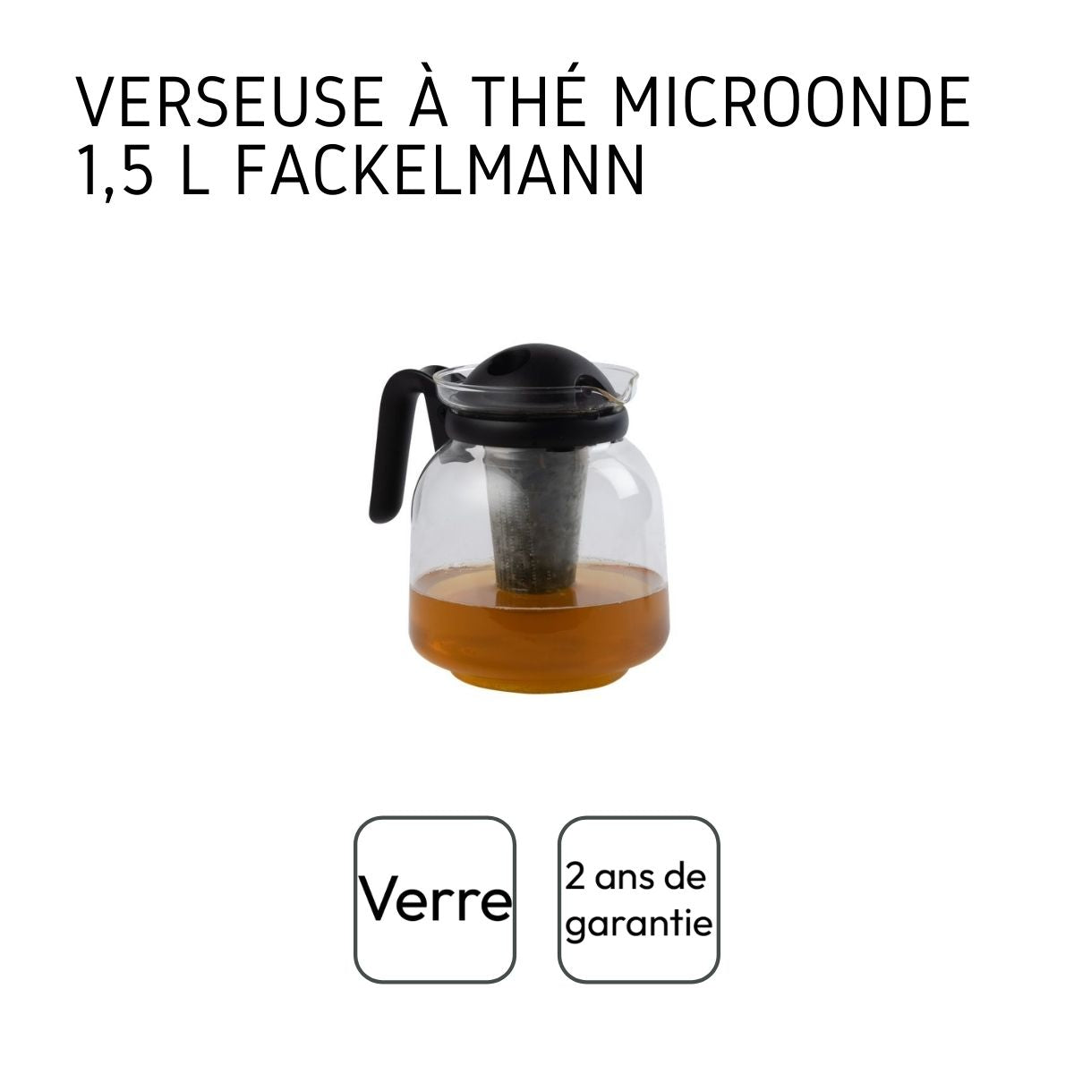 Verseuse à thé micro-ondable 1,5 litres Fackelmann