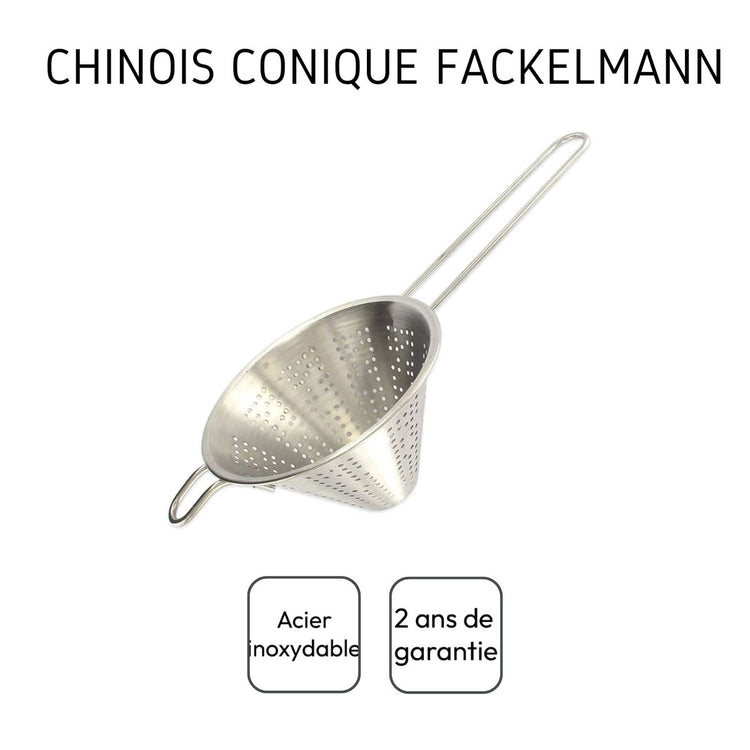 Duo Passoire tamis 19 cm et Chinois conique 30 cm Fackelmann Basic