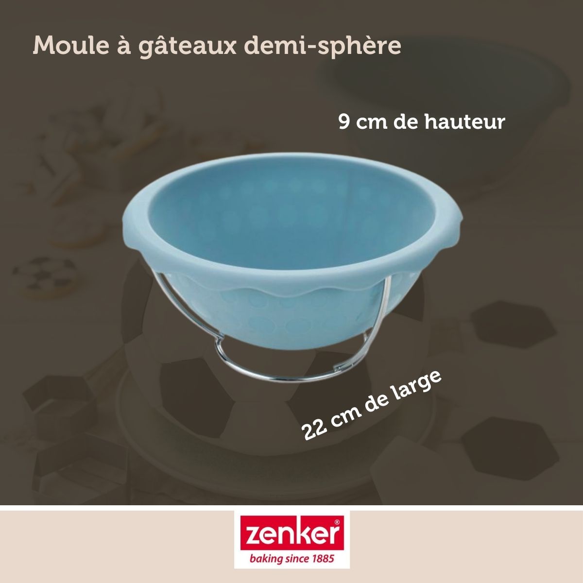 Moule Hémisphérique avec support Zenker Spécial football
