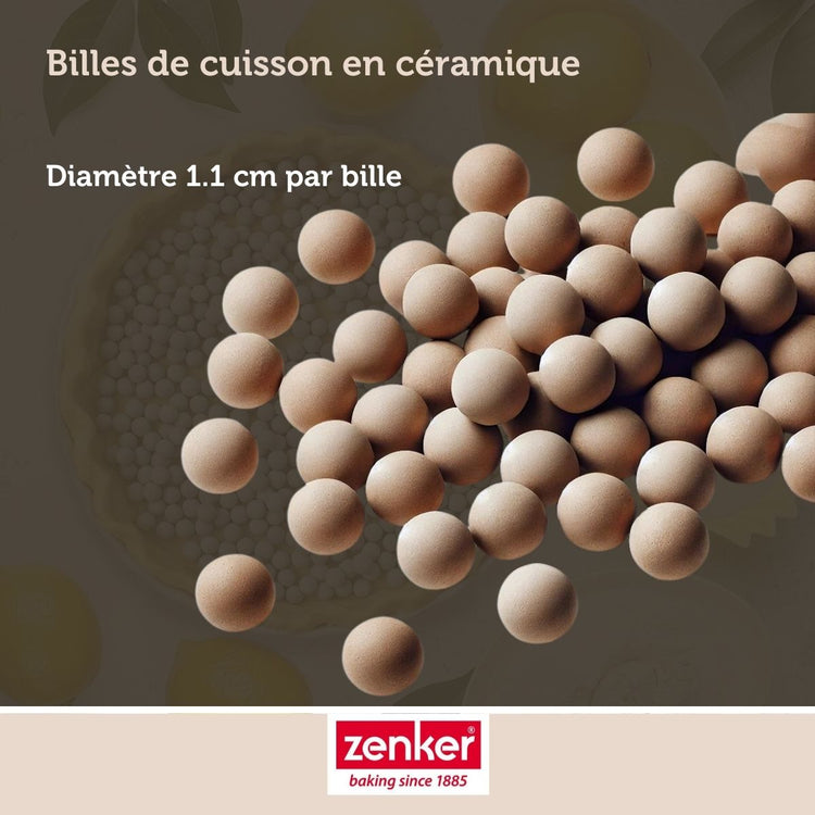 Billes de cuisson pour pâte sablée, pot de 600 grammes Zenker