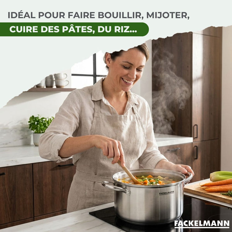 Faitout 24 cm en inox 18/10 Triply Fackelmann Vita3