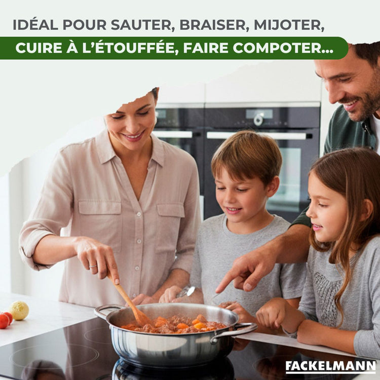 Sautoir 28 cm en inox 18/10 Triply Fackelmann Vita3