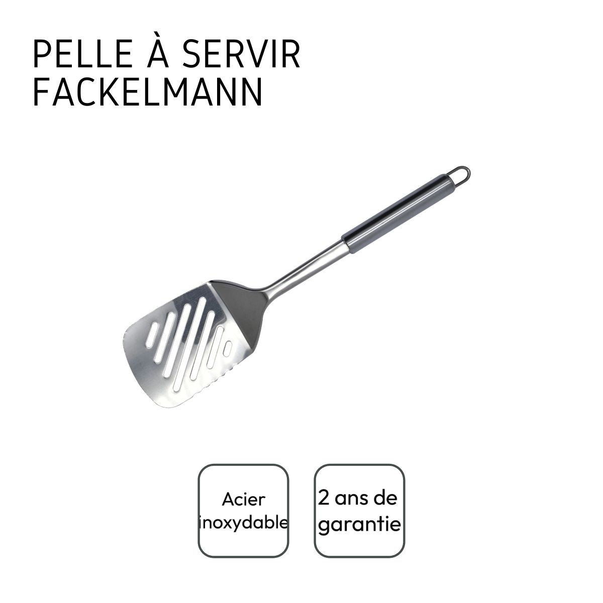 Spatule de cuisine ajourée en inox Fackelmann Elemental