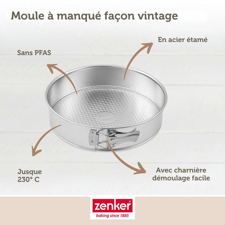 Ensemble de 2 Moules à manqué à charnière 26,3 cm Zenker Silver