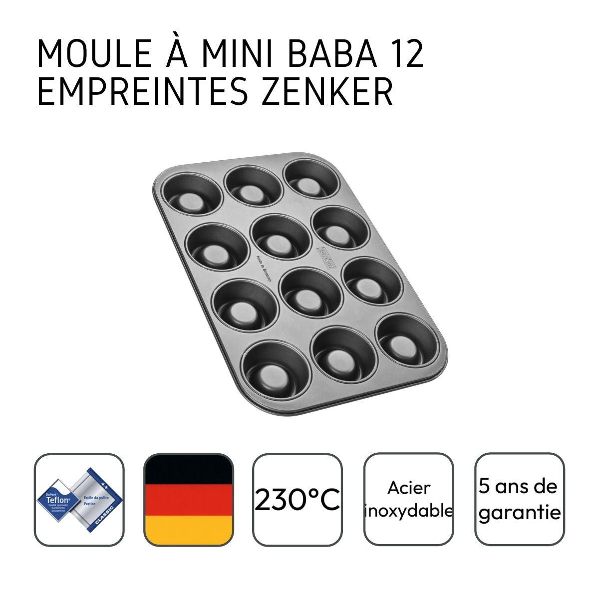 Moule 12 babas au rhum Zenker Spécial Créative