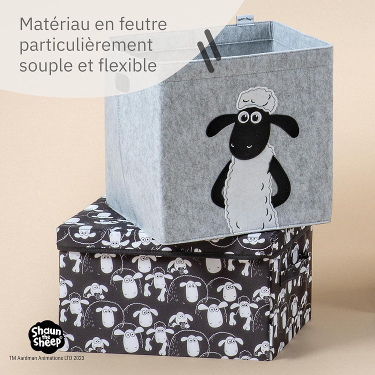 Boîte de rangement en feutre compatible Kallax Lifeney Shaun le mouton
