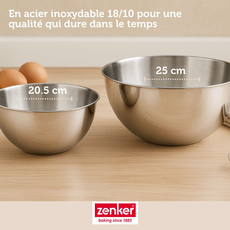 Set de 4 ustensiles de pâtisserie moule à gâteaux bols et spatule Black metallic Black mettallic Zenker  Black mettallic
