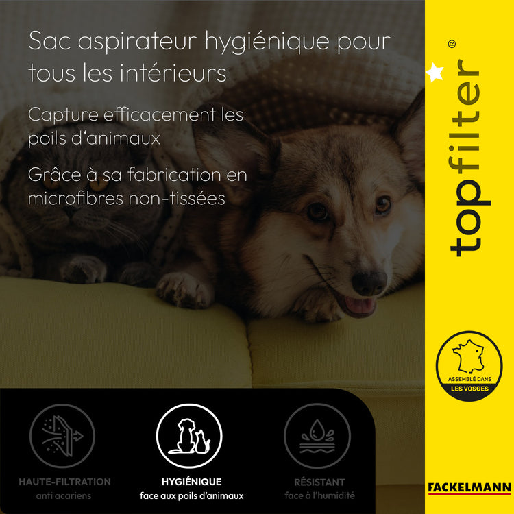 Lot de 4 packs de 4 sacs aspirateur Bluesky TopFilter Premium