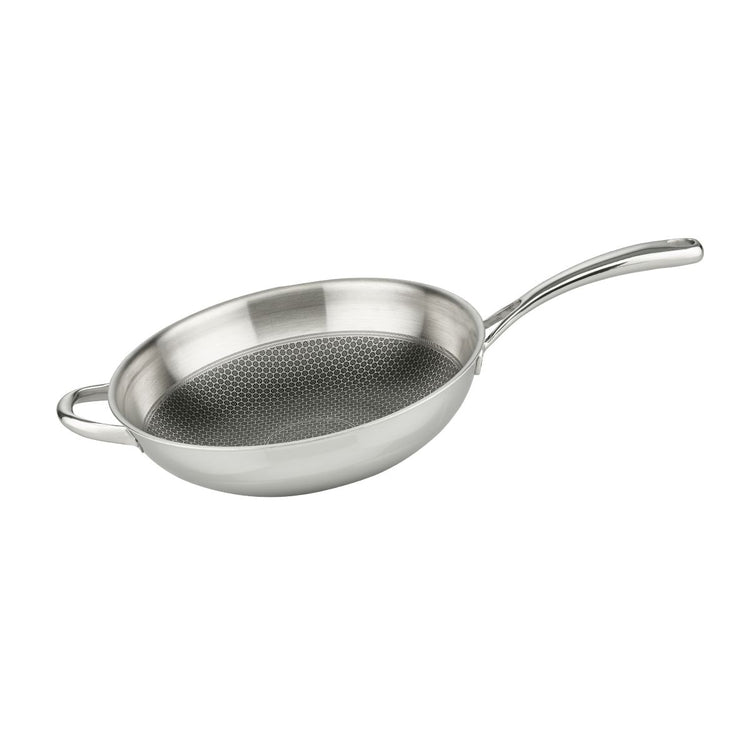 Poêle wok 30 cm en inox 18/10 Elo Relief Evolution