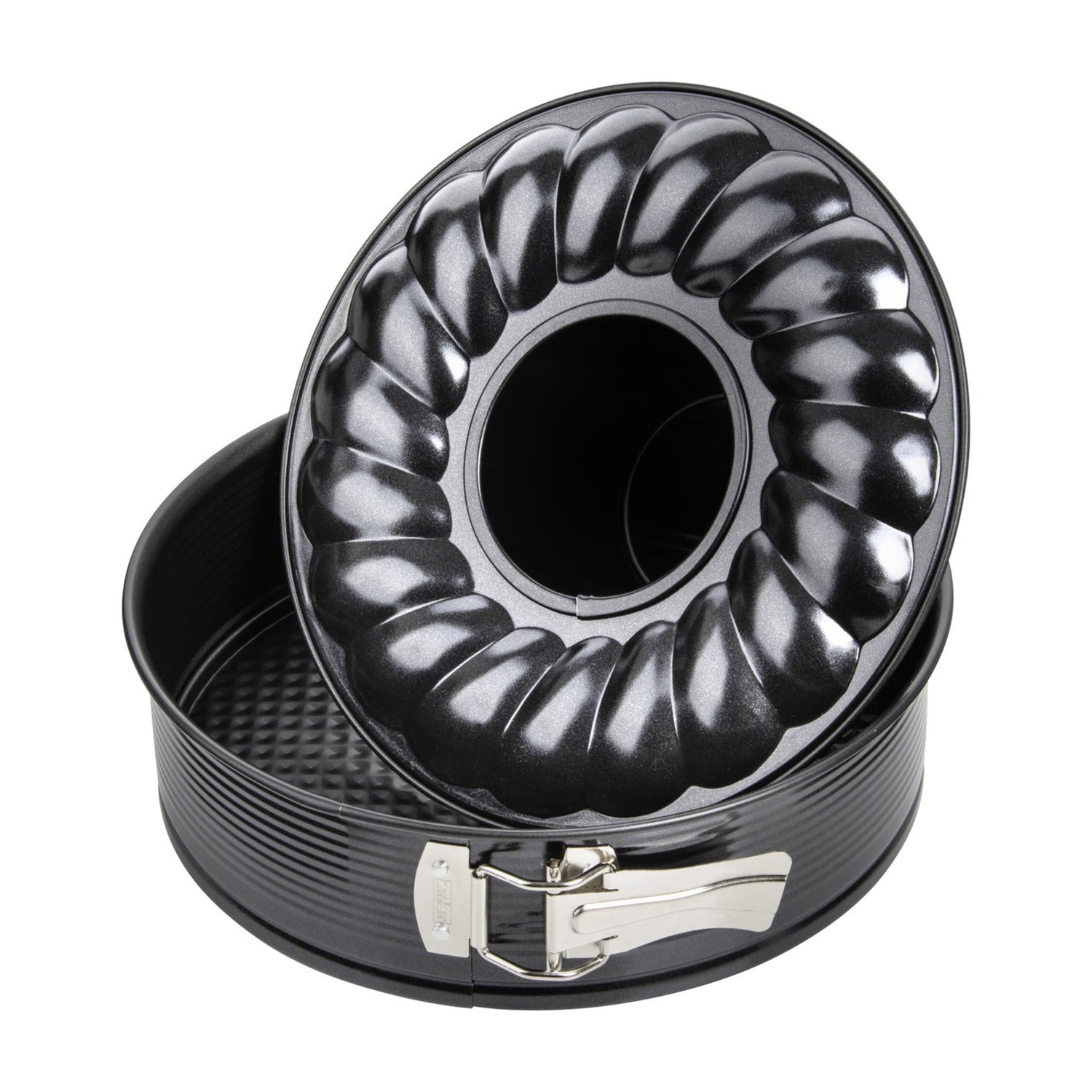 Moule à manqué et savarin double fond 28 cm Zenker Black Metallic