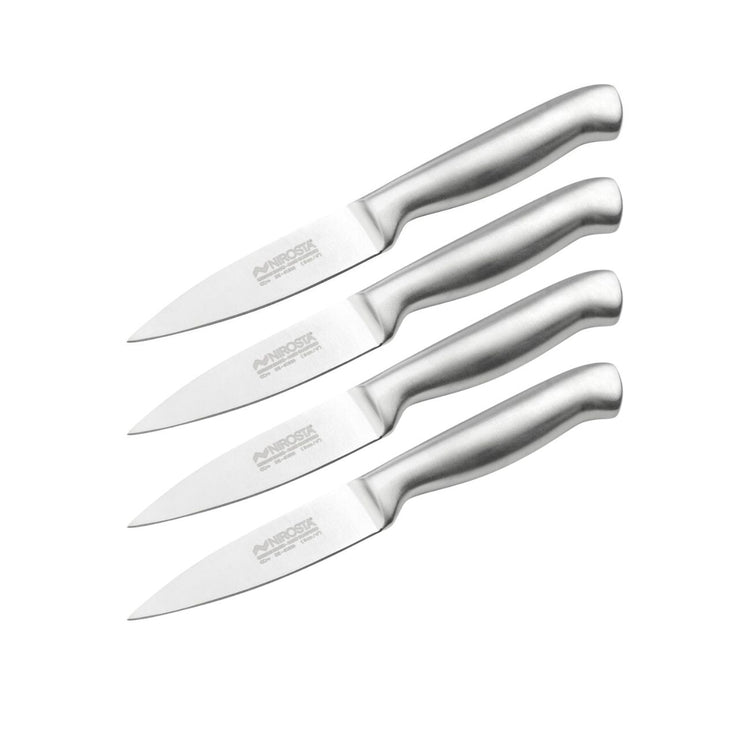 Ensemble de 4 Couteaux d'office en inox 20 cm en tout Nirosta Star