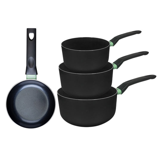 Ensemble de 1 poêle de 16 cm et 3 casseroles 16, 18 et 20 cm Fackelmann Brandao