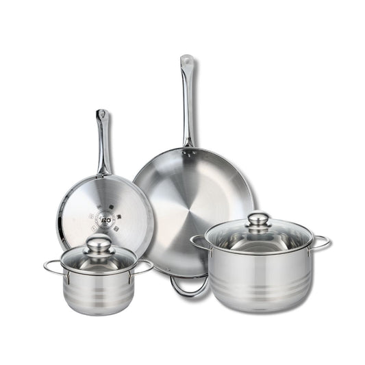 Ensemble de 2 Poêles de cuisson 24 et 32 cm et 2 faitouts 16 et 24 cm Elo Profi Brillant
