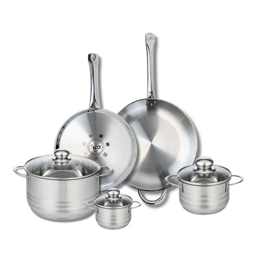 Ensemble de 2 Poêles de cuisson 28 et 32 cm et 3 faitouts 12, 16 et 24 cm Elo Profi Brillant