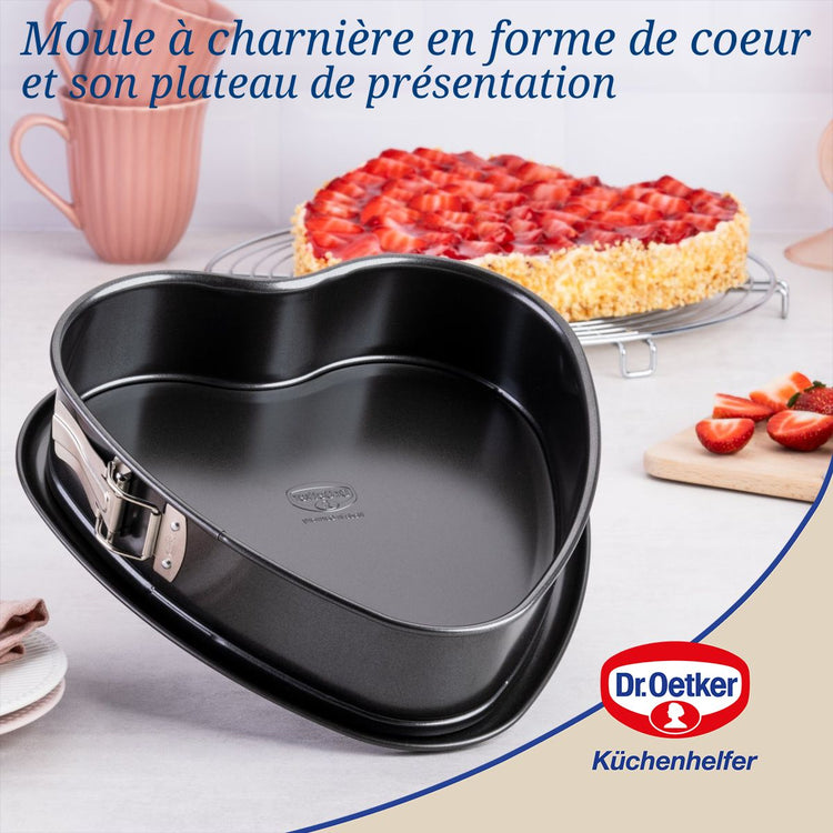 Lot de 2 moules à charnière 25/27 cm en acier Dr oetker Tradition