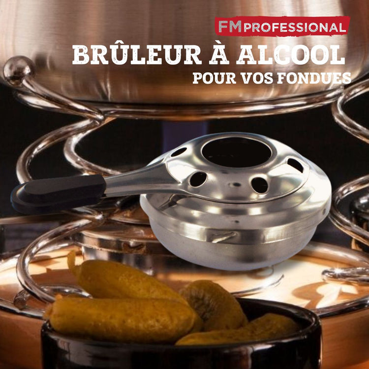Ensemble de 2 Brûleurs alcool fondue savoyarde FM Professional