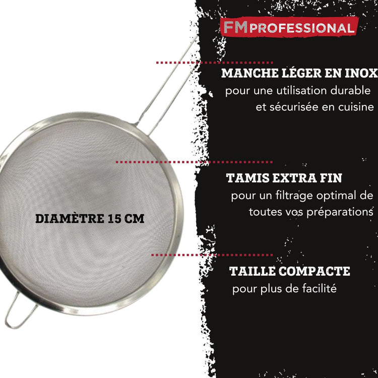 Ensemble de 2 Passoires inox 15 cm FM Professional