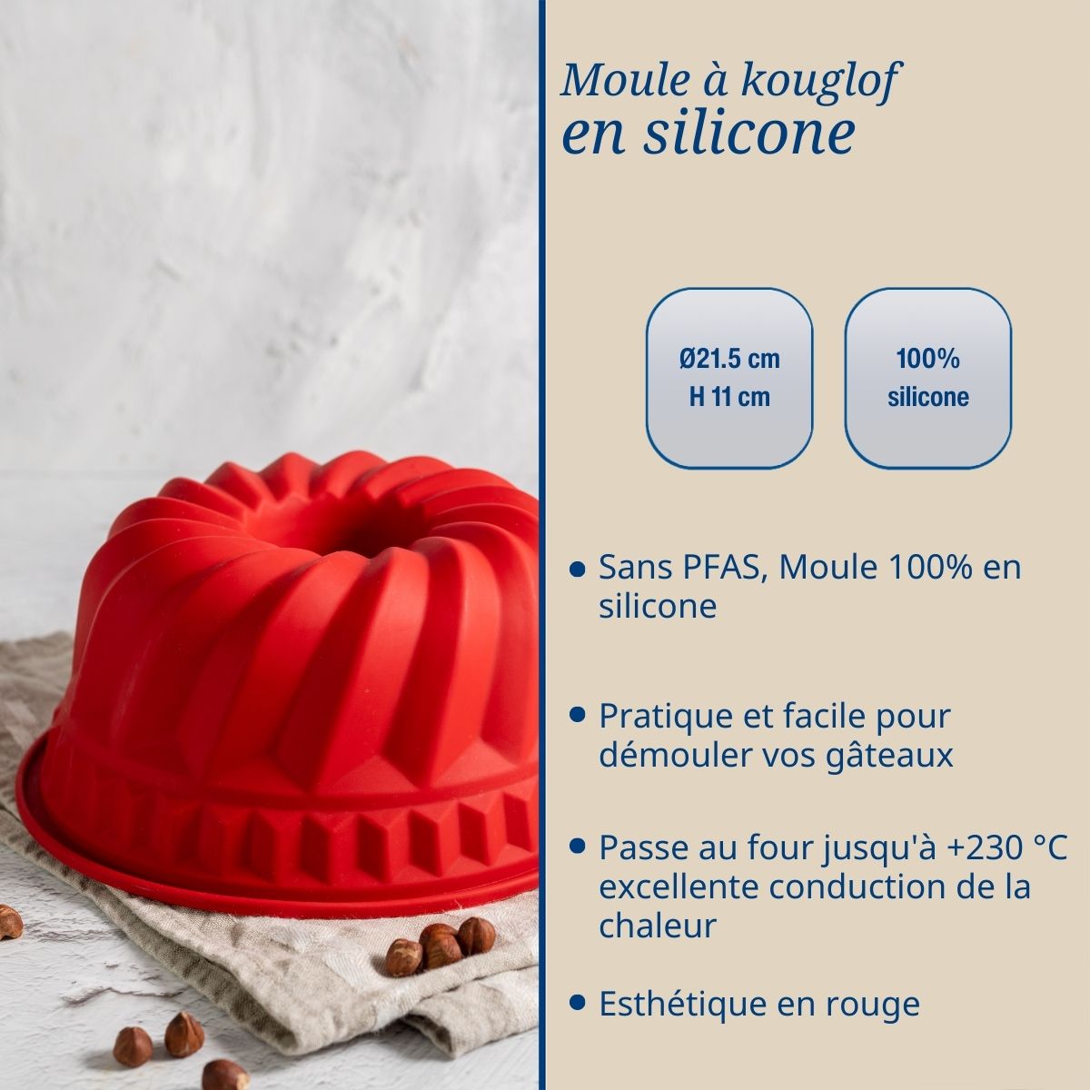 Moule à Kougelhopf 22 cm Dr.Oetker Silicone