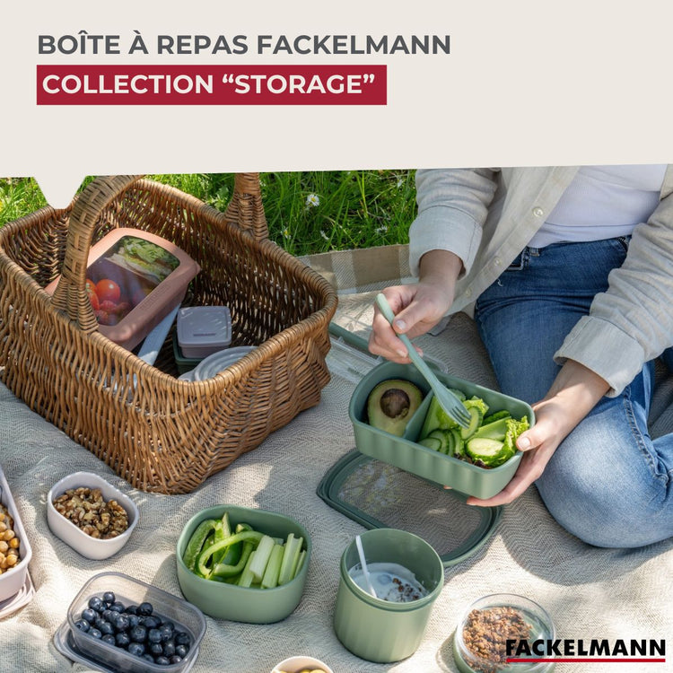 Lunchbox Verte à compartiment réglable 1 litre sans BPA Fackelmann Storage