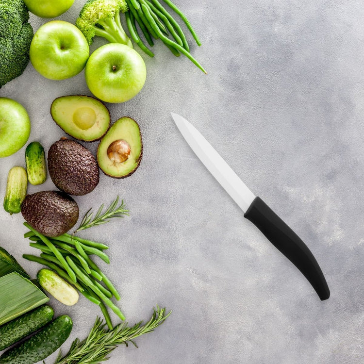 Couteau de chef avec lame en céramique de 12,5 cm de long Nirosta Céramique