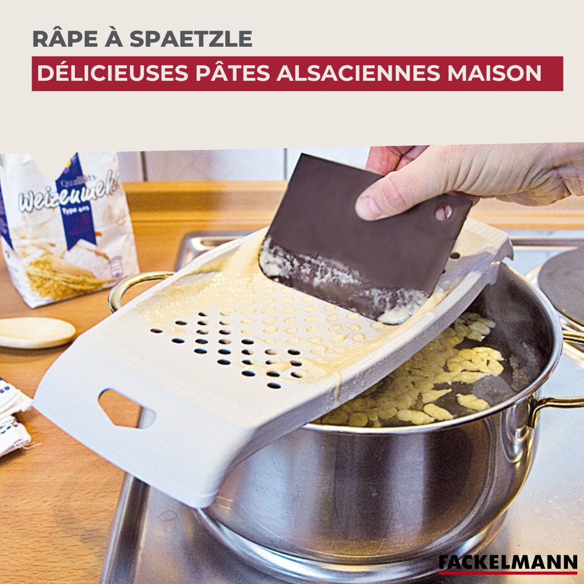 Râpe pour spaetzles maison Fackelmann