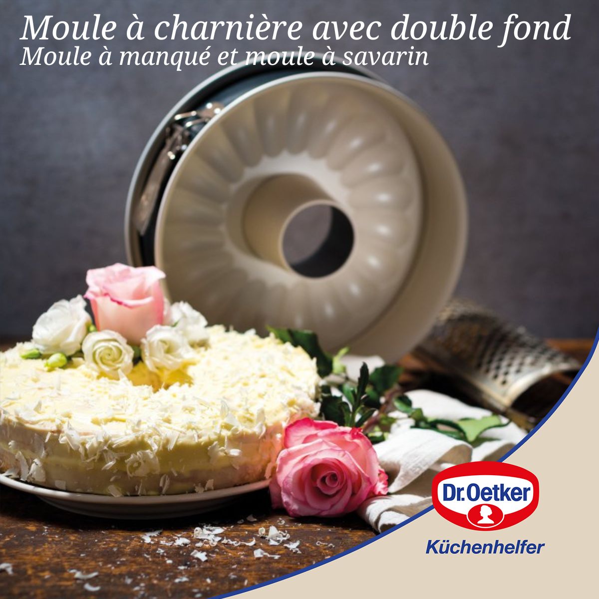Moule à manqué et à savarin double fond 28 cm Dr.Oetker Back Trend