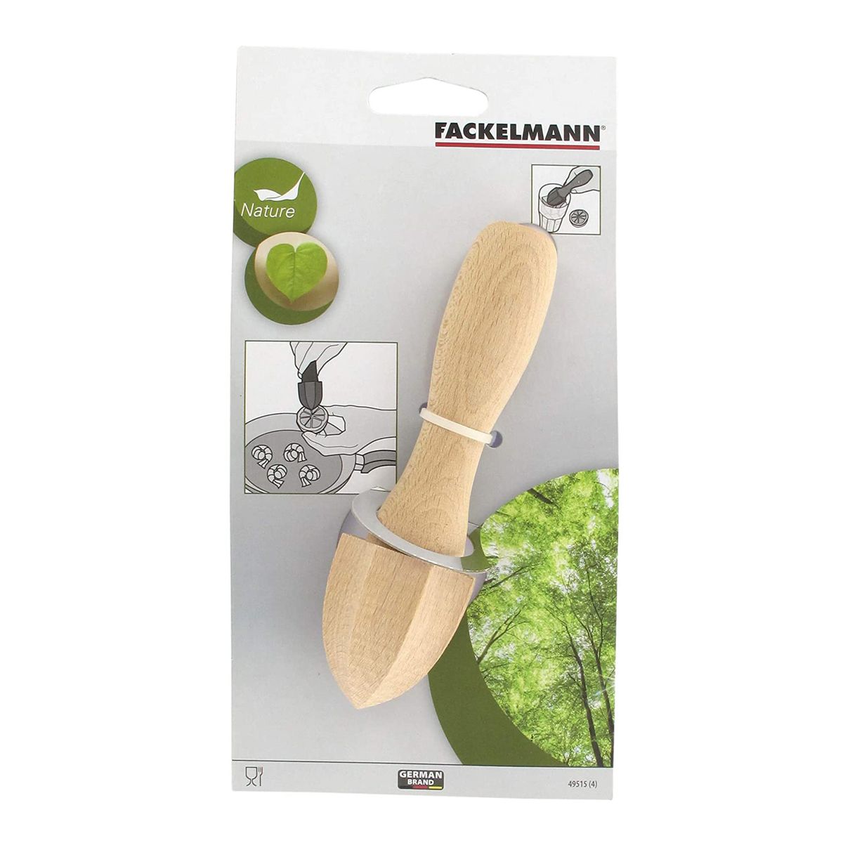 Presse-agrume manuel en bois Fackelmann Wook Edition