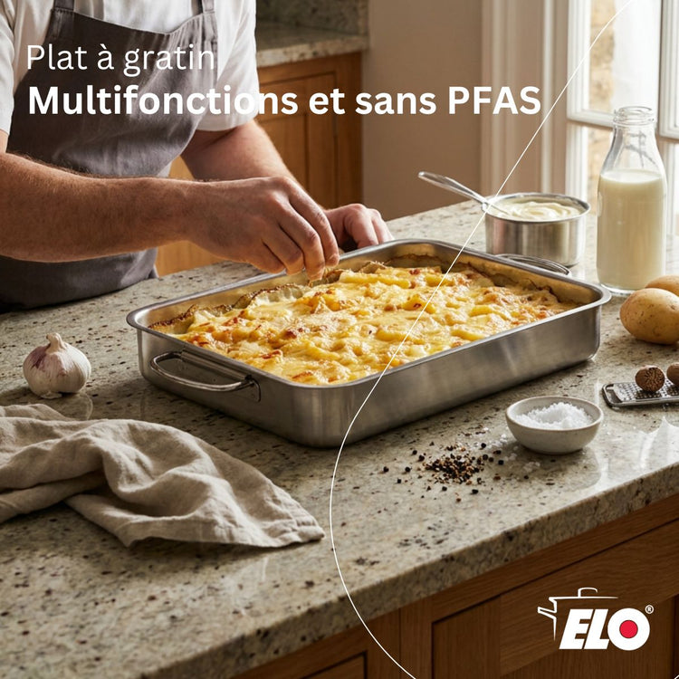 Grand plat à four acier inoxydable Elo Edition Red